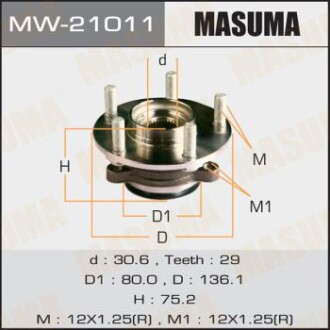 Ступица колеса (MW-21011) masuma mw21011