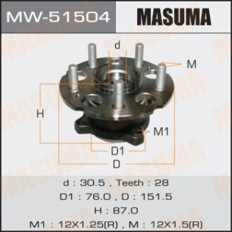 Маточина колеса (MW-51504) masuma mw51504