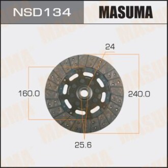 Диск зчеплення 240*160*24*25.6 Nissan X-Trail (01-07) masuma nsd134