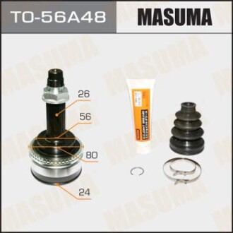 ШРУС 24x56x26x48 TOYOTA CAMRY ACV30. 2001-2006TOYOTA AVENSIS (03-08), TOYOTA CAMRY (01-06) (TO-56A48) masuma to56a48