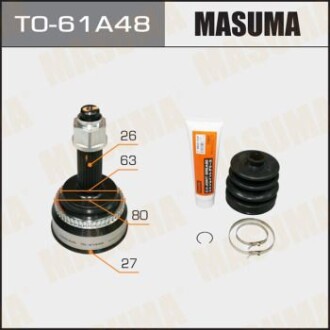 ШРУС наружный Toyota Camry (01-06) (нар:26/вн:27) (TO-61A48) masuma to61a48