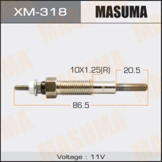 Свеча накала PM-164 /4D56 (XM-318) masuma xm318