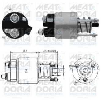 Соленоїд стартера meat&doria 46102 (фото 1)