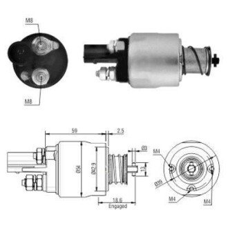 MEATDORIA AUDI Втягуюче реле стартера A3 (8P1) 2.0 TDI 06-12, A4 B6 (8E2) 2.4 01-04, SEAT ALTEA XL 1.6 06-, SKODA FABIA II (542) 1.6 07-14, OCTAVIA II Combi 2.0 TDI 06-10 meat&doria 46126