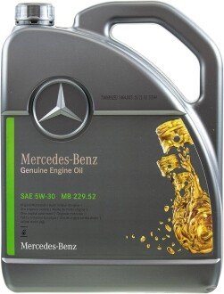 Масло двигателя MB 229.52 5W-30 5L mercedes-benz a 001 989 37 01 BGA4