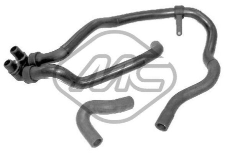 Патрубок системы отопления Citroen Berlingo, Xsara/Peugeot Partner 1.9D (02-) metalcaucho 08555