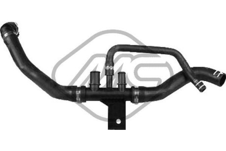 Патрубок радіатора Peugeot Boxer/Citroen Jumper (06-) metalcaucho 09508 (фото 1)