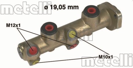 Цилиндр тормозной главный metelli 05-0077