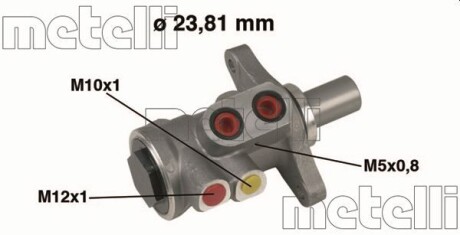 Цилиндр тормозной (главный) Mazda 2 03-07/Ford Fiesta 01-10 (d=23.81mm) metelli 05-0448