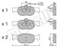 Колодки гальмівні (передні) Fiat Bravo/Brava 95-01/Marea 96-02/Lancia Delta II 94-99 (+датчик) metelli 2200790 (фото 1)