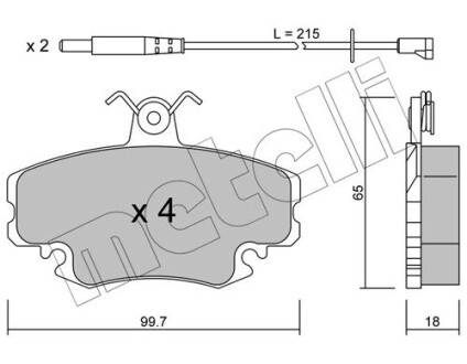 Комплект тормозных колодок (дисковых).) metelli 22-0120-0K