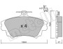 Колодки гальмівні (передні) Mitsubishi Carisma 95-06/Volvo S40 I/V40 95-04 metelli 2202860 (фото 2)