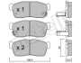 Колодки гальмівні (передні) Chevrolet Cruze 00-08/Subaru Justy 07-/Suzuki Ignis 00-/Nissan Pixo 09- metelli 2204150 (фото 1)