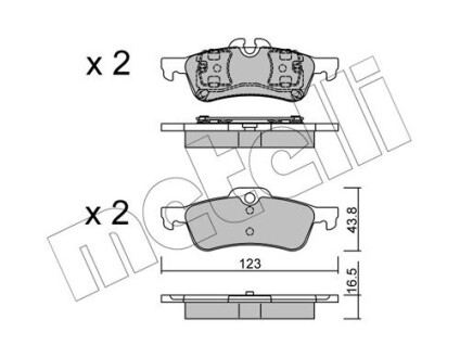 Тормозные колодки (задние) Mini Cooper/One 01-06 metelli 22-0556-0