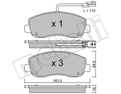 Гальмівні колодки metelli 22-0898-0