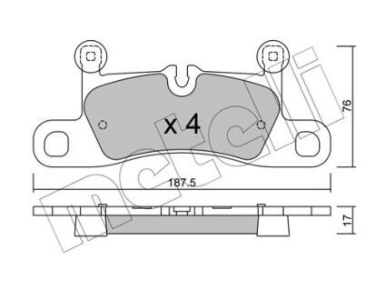 Комплект тормозных колодок (дисковых).) metelli 22-0958-0