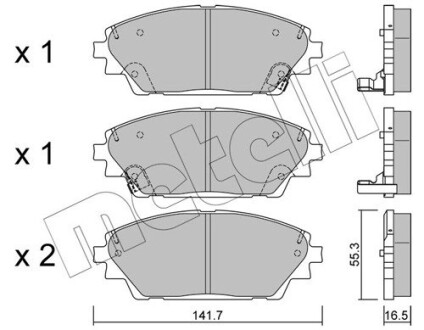 Комплект тормозных колодок (дисковых).) metelli 22-0992-0