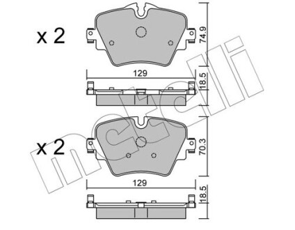 Комплект гальмівних колодок.).) metelli 22-1037-0