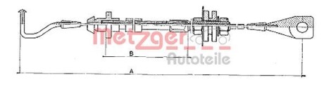 Трос акселератора metzger 10.090