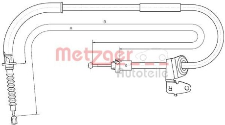 Трос ручного гальма metzger 104302