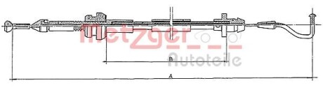 Трос акселератора metzger 11.087