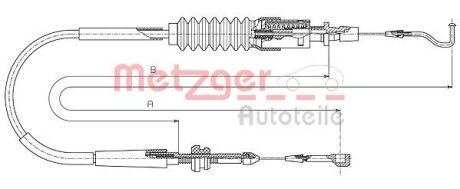 Трос акселератора metzger 14.4305