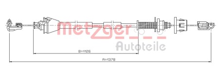 Трос акселератора metzger 3.RE001