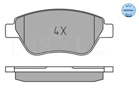 Колодки гальмівні (передні) Fiat Doblo 01- (122.9x53.3x18) (без датчика) (Bosch) meyle 025 237 0718