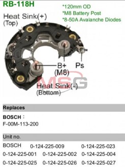 Випрямляч діодний mobiletron rb118h