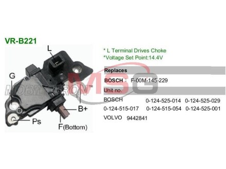 Регулятор напруги генератора mobiletron vrb221