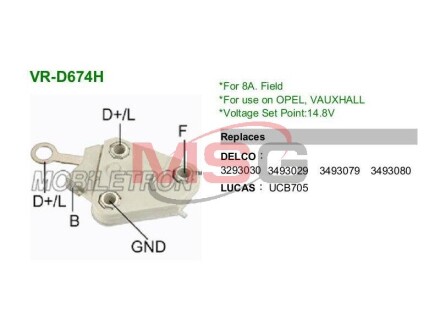 Регулятор напряжения mobiletron vrd674h