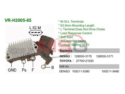 Регулятор напряжения mobiletron vr-h2005-65