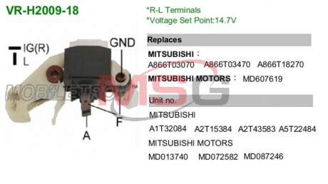 Регулятор напряжения генератора mobiletron vrh200918