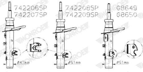 Амортизатор подвески monroe 742206SP