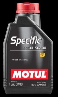 Масло моторное 5W40 Specific 505.01-502.00-505.00 SAE, 1L motul 101573