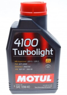 Олива моторна 4100 Turbolight 10W-40, 1л. motul 387601