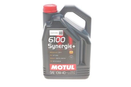 Олива моторна 6100 Synergie+ 10W-40, 5л. motul 839451