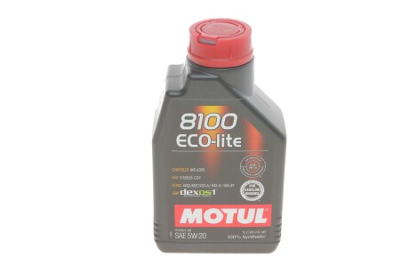 Олива моторна 8100 Eco-Lite 5W-20, 1л. motul 841411