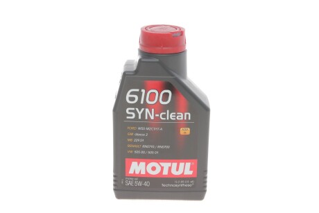 Олива 5W40 6100 SYN-clean (1л) (LL-04/GM-OPEL dexos2TM/MB 229.51/VW 505 00/505 01) заміна на 854311 motul 854211