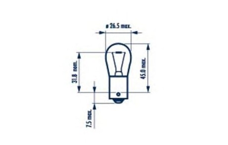 Лампа розжарювання PY21W12V21WBAU15S AMBER (blister 2шт) narva 17638B2