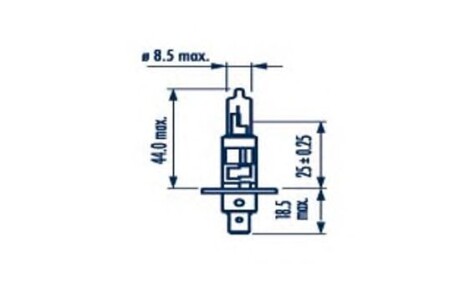 Лампа накаливания H1 12v 55w P14,5s (выр-во) narva 48320B1 (фото 1)