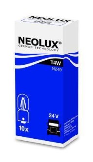 Автолампа T4W BA9s 4 W белая neolux n249