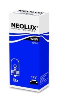 Лампа допоміжн. освітлення W5W 12V 5W W2.1x9.5d neolux n501