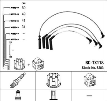 Комплект проводов зажигания ngk 5383