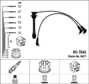 Комплект проводов зажигания ngk 9617
