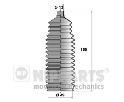 Пильовик рульового механізма nipparts j2840900