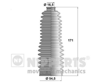 Пильовик рульового механізма nipparts j2842028