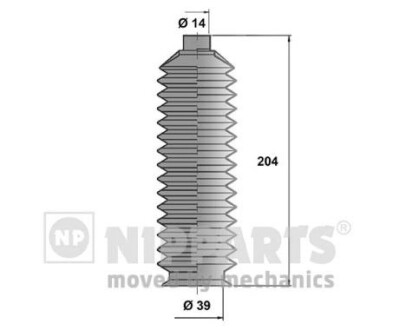 Пильовик рульового механізма nipparts j2843000