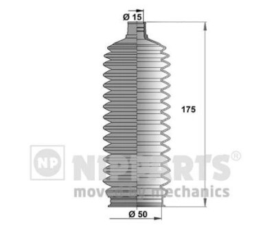 Пильовик рульового механізма nipparts j2846008