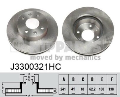 Гальмівний диск nipparts j3300321HC